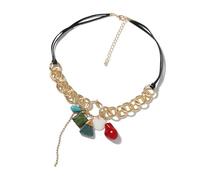 Zkydhbd Exquisito accesorio de collar de estilo étnico que muestra un encanto cultural único y colores vibrantes para mujeres a la moda