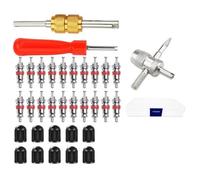 Zkydhbd Extractor de neumáticos profesional con diseño, 33 herramientas para motocicleta, coche, bicicleta, mantenimiento de válvulas de neumáticos de motocicleta, removedor de núcleos