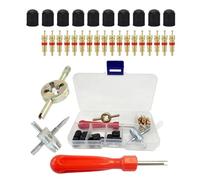 Zkydhbd Extractor de neumáticos profesional con diseño, 33 herramientas para motocicleta, coche, bicicleta, mantenimiento de válvulas de neumáticos de motocicleta, removedor de núcleos