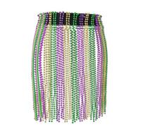 Zkydhbd Falda contemporánea con cuentas, accesorio de disfraz de moda para espectáculos de escenario, accesorios de fotografía, juego de rol en fiestas, falda con cuentas, Cuentas de tres colores