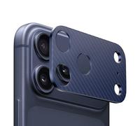 Zkydhbd Funda de aluminio ligero para cámara de teléfono inteligente que proporciona una cubierta de vidrio de alta candor a prueba de arañazos para teléfono 17 cubierta de cámara de fibra de carbono