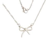 Zkydhbd Gargantilla con colgante de lazo geométrico de moda, cadena de cuello ajustable, joyería de fiesta, collar de cadena de clavícula ajustable, ligero y cómodo, talla única, como se describe