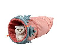 Zkydhbd Grande para túneles de juguete para jugar paño cálido de pana escondite arrugado para pequeñas bolas Katzenspielzeug