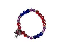 Zkydhbd Hermoso cristal con colgante de mariposa, cadena de mano con cuentas para uso diario, joyería para fiestas y celebraciones, accesorio de cristal