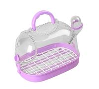 Zkydhbd Jaula de viaje para hámsteres, animales pequeños, fácil ventilación, caja de transporte transparente para mascotas de viaje corto, jaula de transporte para hámster