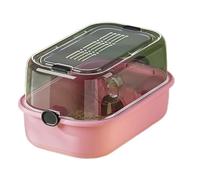 Zkydhbd Jaula grande de hábitat para hámster con tapa transparente ventilada, áreas de juegos para mascotas para suministros de animales pequeños