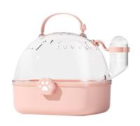 Zkydhbd Jaula transportadora portátil para hámsteres con botella de agua y cubierta grande transparente pequeña para perros y coche