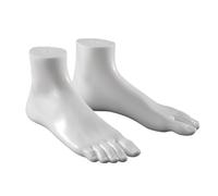 Zkydhbd Juego de 2 réplicas femeninas de pie de PVC, herramienta de entrenamiento de anatomía, adecuada para marketing de zapatos, sujetalibros hechos a mano con forma de pies