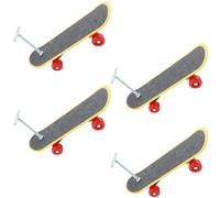 Zkydhbd Juego de 4 juguetes interactivos de patineta de loro, accesorios de entrenamiento para pájaros, reptiles, equipo de ejercicio seguro para mascotas, juguete de ejercicio para animales pequeños