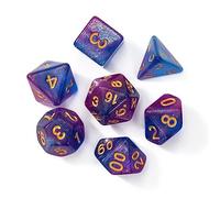 Zkydhbd Juego de 7 dados de varias formas, diferentes números de rostros, números digitales educativos, entretenimiento de escritorio, acrílico, poliédrico, juego de rol multicara, multicara