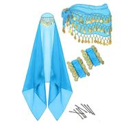 Zkydhbd Juego de disfraz multiusos que contiene un elegante velo y tocado ornamental para el teatro de gasas