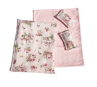 Zkydhbd Juego de ropa de cama en miniatura 1/12 con almohada y sábana de edredón para casa de muñecas, exhibición de dormitorio y decoración de proyectos de manualidades, juego de ropa de cama en