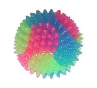 Zkydhbd Juguete de bola que rebota brillante, a prueba de mordeduras, luz intermitente, para perros y gatos, con diseño para jugar al aire libre, noche en interiores y exteriores