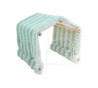 Zkydhbd Juguete escondite para hámster, roedores, refugio de jerbos desmontable, para mascotas, techo peludo para hurones, túnel de juego acrílico