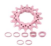 Zkydhbd Kits de conversión de engranajes de una sola velocidad con espaciador y anillos de bloqueo 16T 18T para múltiples bicicletas