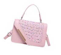 Zkydhbd Llamativo bolso cruzado de lentejuelas con espacioso bolso interior de piel sintética para una organización sin esfuerzo, bolsa adornada con lentejuelas, Pk01, One Size