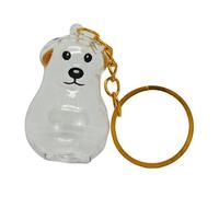 Zkydhbd Llavero transparente para coleccionista de pieles de mascotas, llavero seguro para guardar el pelo de perro, colgante para dueños de mascotas en duelo