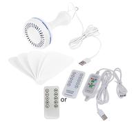 Zkydhbd Mando a distancia temporizador de 12 horas, ventilador de camping de 4 velocidades con temporizador de techo desmontable para tienda de campaña al aire libre, hogar, cama, control remoto