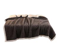 Zkydhbd Manta cálida de otoño e invierno para cama, edredón grueso de forro polar de leche, geométrico, cómodo, lavable, sofá, aire acondicionado, forro polar