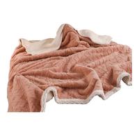 Zkydhbd Manta cálida de otoño e invierno para cama, edredón grueso de forro polar de leche, geométrico, cómodo, lavable, sofá, aire acondicionado, forro polar