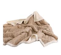 Zkydhbd Manta cálida de otoño e invierno para cama, edredón grueso de forro polar de leche, geométrico, cómodo, lavable, sofá, aire acondicionado, forro polar