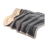 Zkydhbd Manta cálida de otoño e invierno para cama, edredón grueso de forro polar de leche, geométrico, cómodo, lavable, sofá, aire acondicionado, forro polar