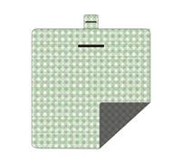 Zkydhbd Manta portátil para picnic, práctica alfombra plegable con patrón de cuadrícula, alfombra de playa para picnic, camping, viajes, conciertos al aire libre, manta de playa impermeable