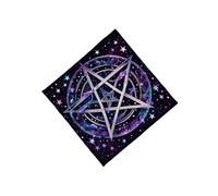 Zkydhbd Mantel de cartas de tarots con patrón de círculos de estrella, altares, tela de adivinaciones, tarjeta de adivinaciones, tapiz de mesa, mantel de tarots, mantel espiritual