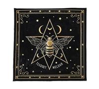 Zkydhbd Mantel de tarots con diseño de mariposa y estrella, tarjeta de adivinaciones, tapiz de astrología, brujería, decoración de tela de cubierta con patrón de mariposa, estrella, tarots, mantel