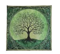 Zkydhbd Mantel de tarots con patrón de árbol grande, mantel de astrología, tarjeta de adivinaciones, tapiz de tela, decoración de pared, patrón de árbol grande, tarots, tarjeta espiritual