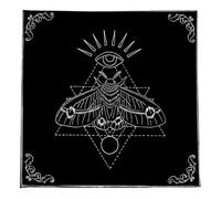 Zkydhbd Mantel de tarots con patrón de mosca de ojos, astrológica, altares, tela de adivinaciones, mantel, tapiz, suministros de brujería, altares, tarots