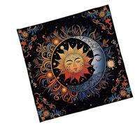 Zkydhbd Mantel de tarots para altares, diseño de sol y luna, mantel de astrología, tarjeta de adivinaciones, tapiz, decoración de pared, tarjeta de adivinaciones, decoración de pared