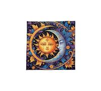 Zkydhbd Mantel de tarots para altares, diseño de sol y luna, mantel de astrología, tarjeta de adivinaciones, tapiz, decoración de pared, tarjeta de adivinaciones, decoración de pared