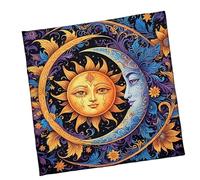 Zkydhbd Mantel de tarots para altares, diseño de sol y luna, mantel de astrología, tarjeta de adivinaciones, tapiz, decoración de pared, tarjeta de adivinaciones, decoración de pared