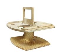 Zkydhbd Mesa plegable portátil para exteriores con soporte de vidrio, soporte de almacenamiento para botellas de vino, asa superior, bandeja de escritorio de frutas de madera desmontable, soporte para