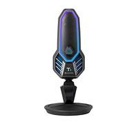 Zkydhbd Micrófono condensador USB de sensibilidad con clip de soporte para PC RGB rotación de luz micrófono condensador