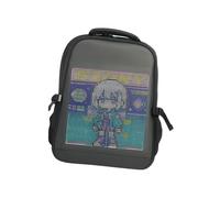 Zkydhbd Mochilas LED con pantalla programable, bolsa para laptop con control de aplicación, mochila LED de viaje para motocicleta, Black, Mass Beauty