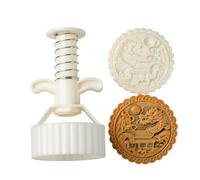 Zkydhbd Moldes de 300 g/500 g con motivos artísticos y de dragón, ABS para festivales de otoño, postres, sellos artísticos con patrón de flores de caquis