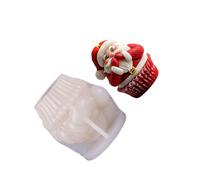 Zkydhbd Moldes de Papá Noel, moldes de silicona de Navidad, resina epoxi, alces, yesos, fundiciones de Papá Noel, moldes de silicona perfumados de Navidad