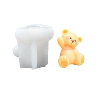 Zkydhbd Moldes de silicona hechos a mano, moldes de jabón de oso, moldes de fundición, moldes de adorno para hornear