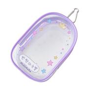 Zkydhbd Organizador de llaveros de dibujos animados suave y lavable, soporte para mochilas, bolsas, almacenamiento de artículos, elegante decoración de abalorios, Estrellas moradas, One Size