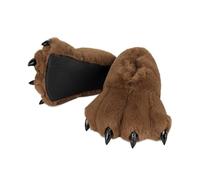 Zkydhbd Pantuflas peludas de patas de animales, pantuflas de felpa con patas de animales, antideslizantes, zapatos de casa para Navidad, Halloween, mujeres, hombres, adultos, mullidas, cálidas, suaves