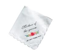 Zkydhbd Pañuelos bordados de primera calidad con borde de encaje delicado para bodas, ocasiones especiales, accesorios de boda, B, Talla única