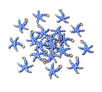 Zkydhbd Paquete de 20 accesorios decorativos de estrellas de mar que mejoran la estética de acero inoxidable con textura de acero inoxidable, colgantes adecuados para joyas, collares y colgantes de