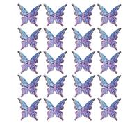 Zkydhbd Paquete de 20 cuentas de mariposa multicolor para manualidades y joyería, cuentas espaciadoras acrílicas, accesorios para manualidades y collares
