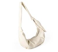 Zkydhbd Práctica bolsa de hombro de piel sintética para mujer, bolsa cruzada con interior espacioso para bolso de hombro esencial para mujer, White, One Size