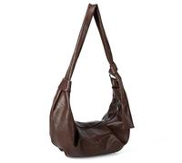 Zkydhbd Práctica bolsa de hombro de piel sintética para mujer, bolsa cruzada con interior espacioso para bolso de hombro esencial para mujer, café, One Size