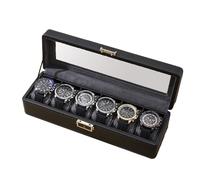 Zkydhbd Práctico joyero de piel sintética resistente con forro de felpa suave para relojes y accesorios