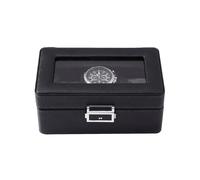 Zkydhbd Práctico joyero de piel sintética resistente con forro de felpa suave para relojes y accesorios