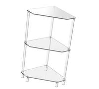 Zkydhbd Prácticos organizadores de mesa auxiliar de acrílico Clelar de tres niveles para sala de estar o dormitorio, diseños multiusos y resistentes